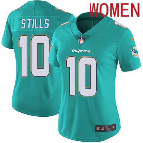 Women Miami Dolphins #10 Kenny Stills Nike Green Vapor Limited NFL Jersey->women nfl jersey->Women Jersey
